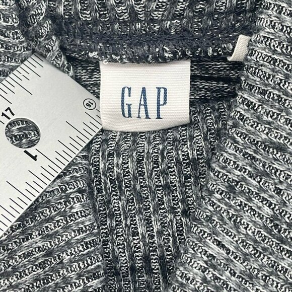 Gap Sweater Women's Sz XS Gray Knitted Cowl Neck Relaxed Fit Ribbed Hem Pullover - Picture 9 of 12